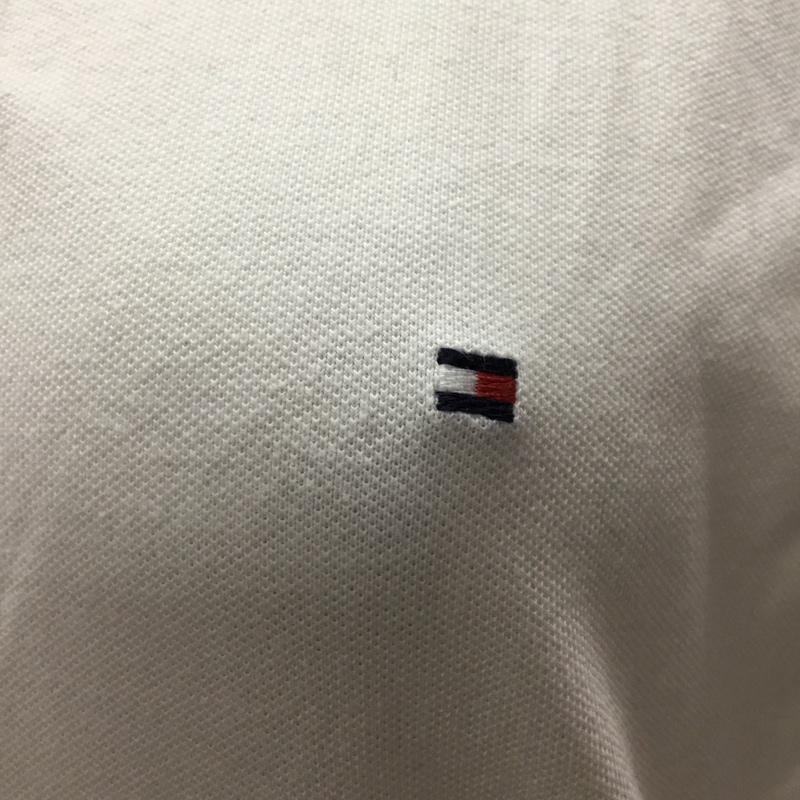 トミーヒルフィガー TOMMY HILFIGER ポロシャツ 半袖 半袖ポロシャツ カラーシャツ 半袖カットソー S ロゴ、文字 白 / ホワイト /  レディース USED 古着 中古 10112226