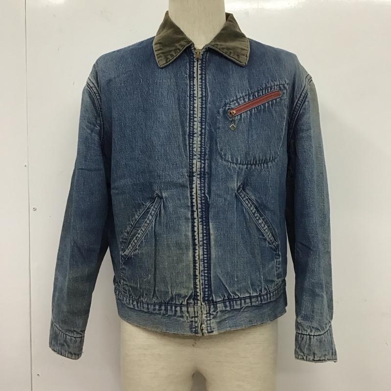 古着 USED ジャケット、上着 ジャケット、ブレザー デニムジャケット 60s 70s ウィップコード デニムワークJKT gripperzipper 42 無地 インディゴ / インディゴ /  メンズ USED 古着 中古 10124763