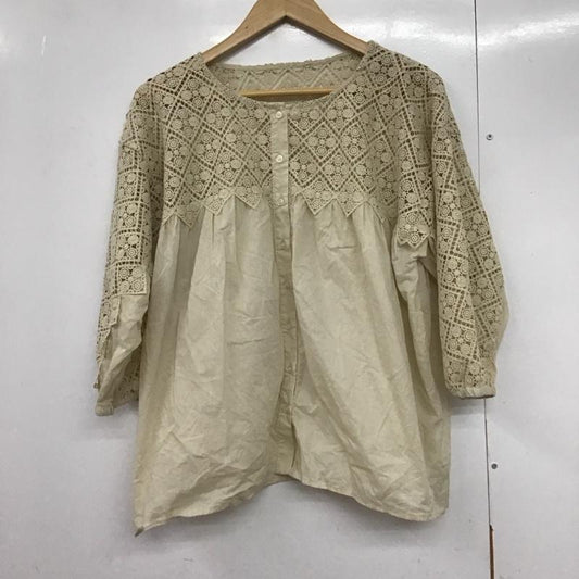 サマンサモスモス Samansa Mos2 シャツ、ブラウス 半袖 FREE 無地 ベージュ / ベージュ /  レディース USED 古着 中古 10144026