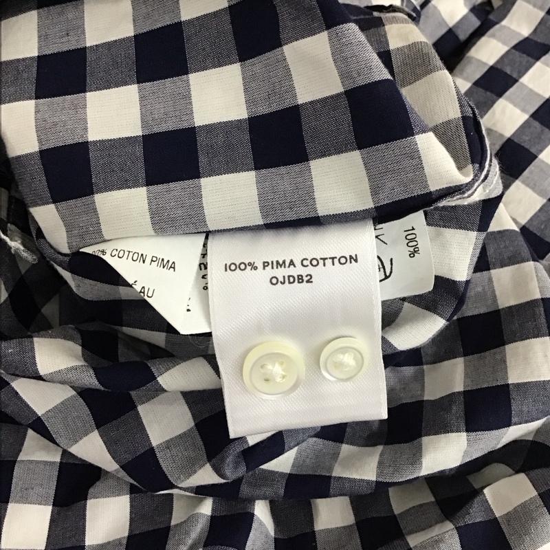 エルエルビーン L.L.Bean シャツ、ブラウス 長袖 胸ポケット S チェック 白 / ホワイト / X 紺 / ネイビー /  メンズ USED 古着 中古 10111865