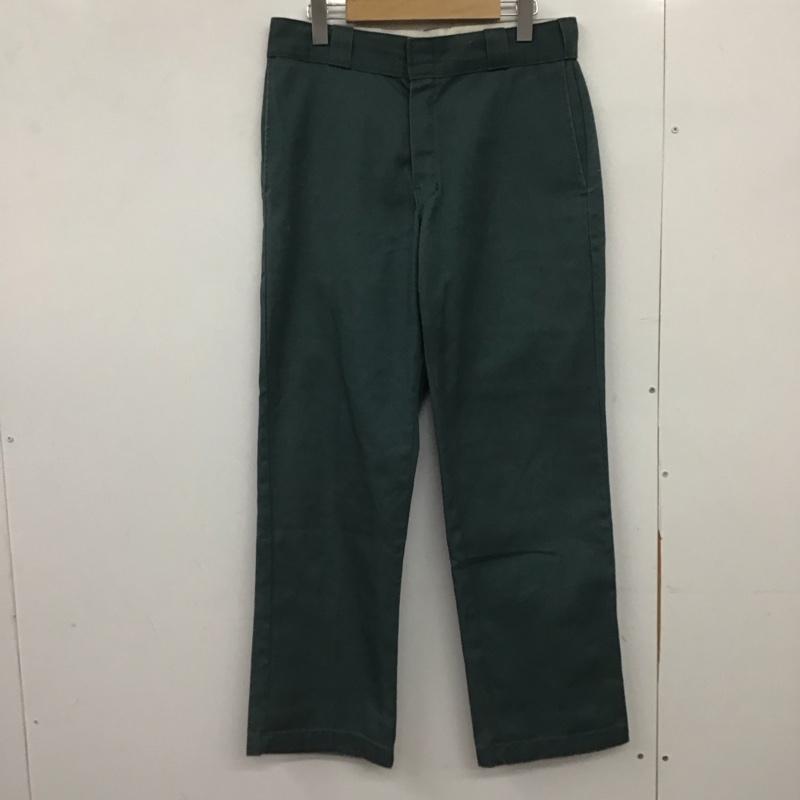 ディッキーズ Dickies パンツ ワークパンツ、ペインターパンツ ワークパンツ ワイドパンツ カジュアルパンツ 32インチ ロゴ、文字 緑 / グリーン /  メンズ USED 古着 中古 10149195