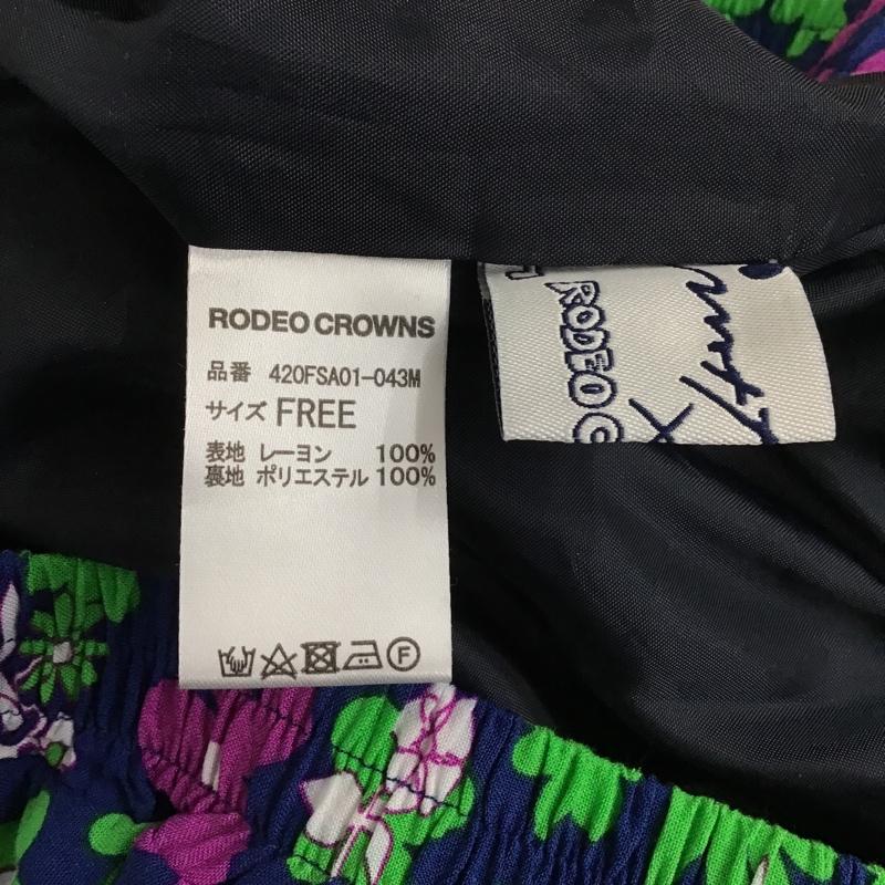 ロデオクラウンズ Rodeo Crowns スカート ロングスカート 420fsa01-043m MATTFLOWER スカート ロングスカート 総柄 フレアスカート FREE プリント 紺 / ネイビー /  レディース USED 古着 中古 10105921