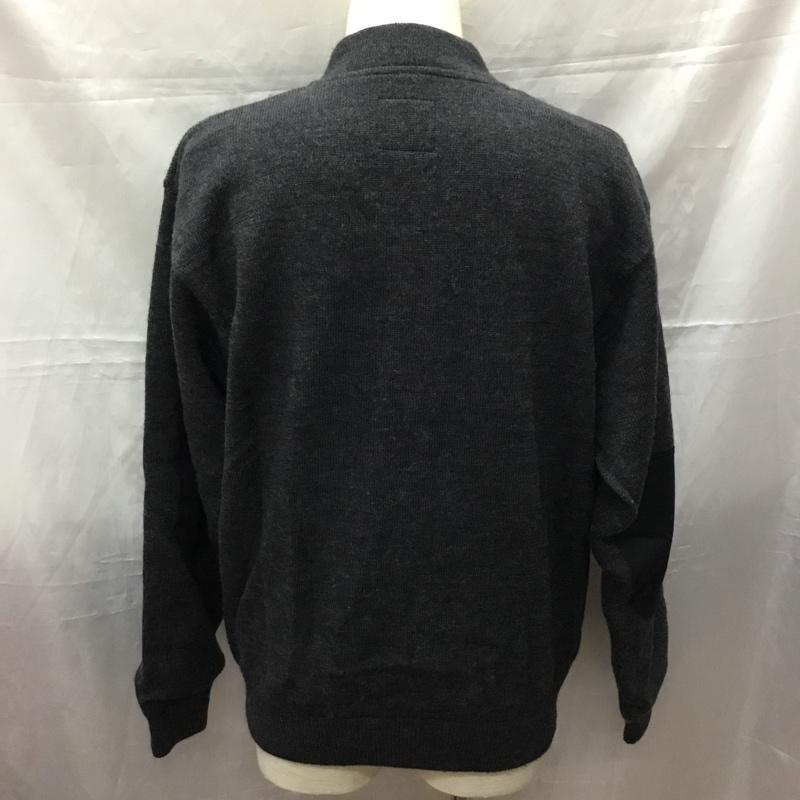 ステイプル STAPLE ニット、セーター 長袖 エルボーパッチ M ワンポイント ダークグレー / ダークグレー /  メンズ USED 古着 中古 10111385