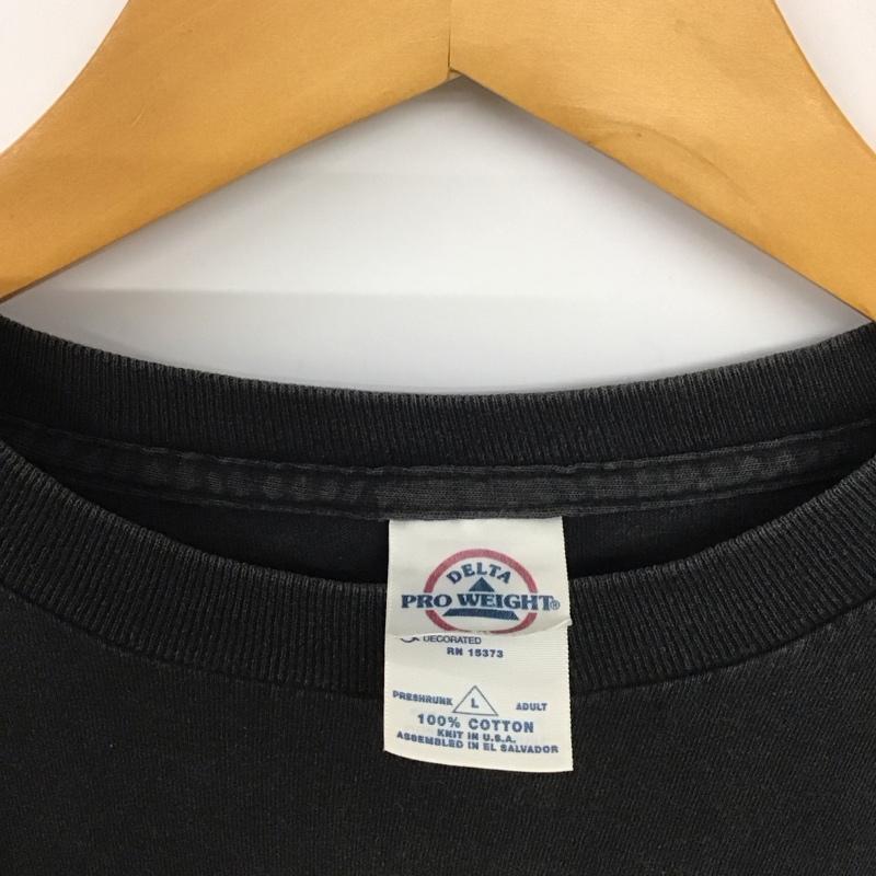 古着 USED Tシャツ 半袖 半袖カットソー プリントTシャツ クルーネックカットソー L プリント 黒 / ブラック /  メンズ USED 古着 中古 10136554