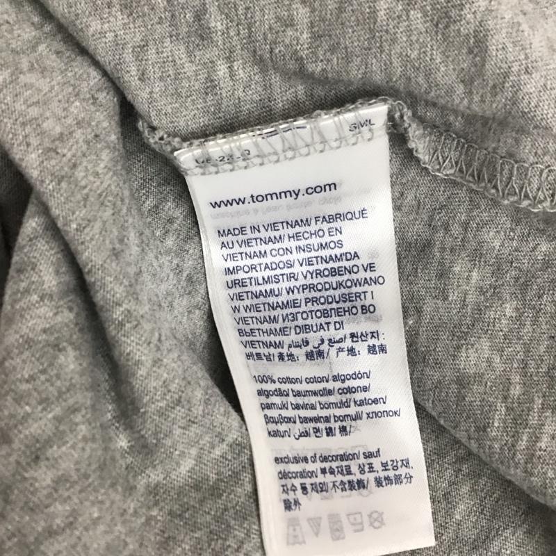 トミーヒルフィガー TOMMY HILFIGER Tシャツ 半袖 半袖カットソー プリントTシャツ クルーネックカットソー M ロゴ、文字 灰 / グレー /  メンズ USED 古着 中古 10128694