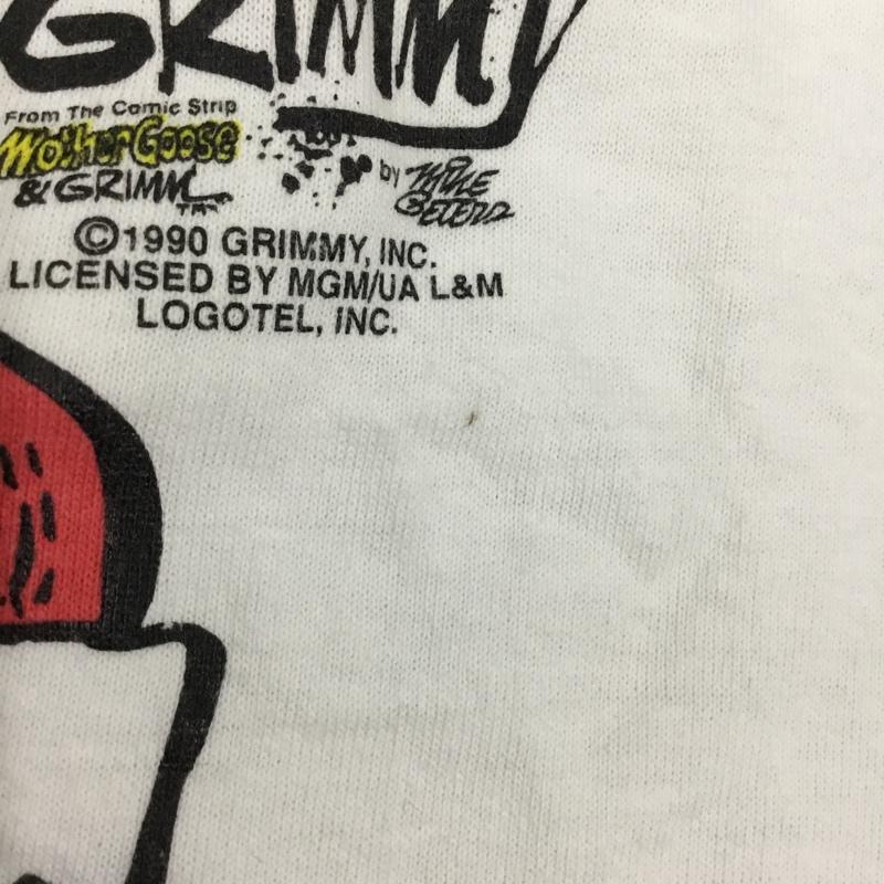 古着 USED Tシャツ 半袖 プリントTシャツ クルーネックカットソー 1990年 コピーライト monstergoose&grimm XL プリント 白 / ホワイト /  メンズ USED 古着 中古 10119715