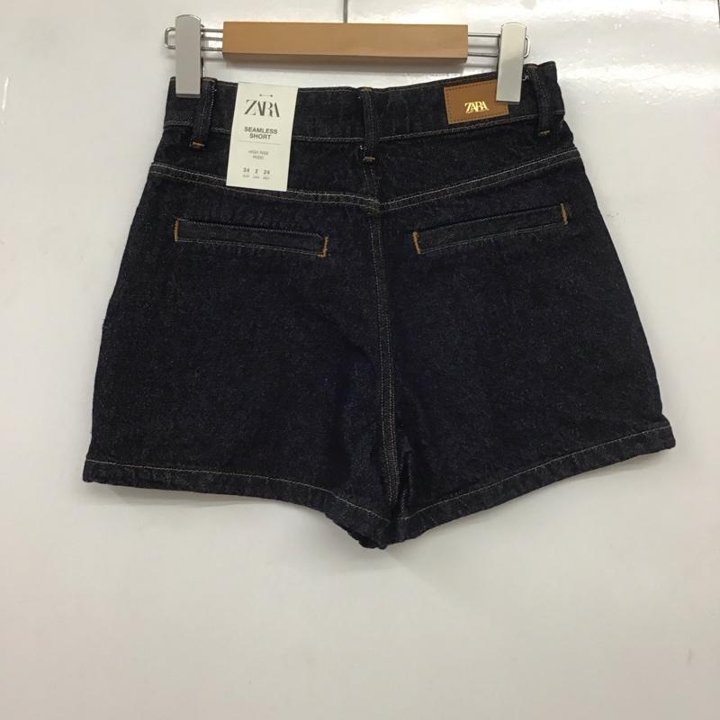ザラ ZARA パンツ ショートパンツ 8228/024/407 3分丈ショート タグ付 34 無地 インディゴ / インディゴ /  レディース USED 古着 中古 10149058