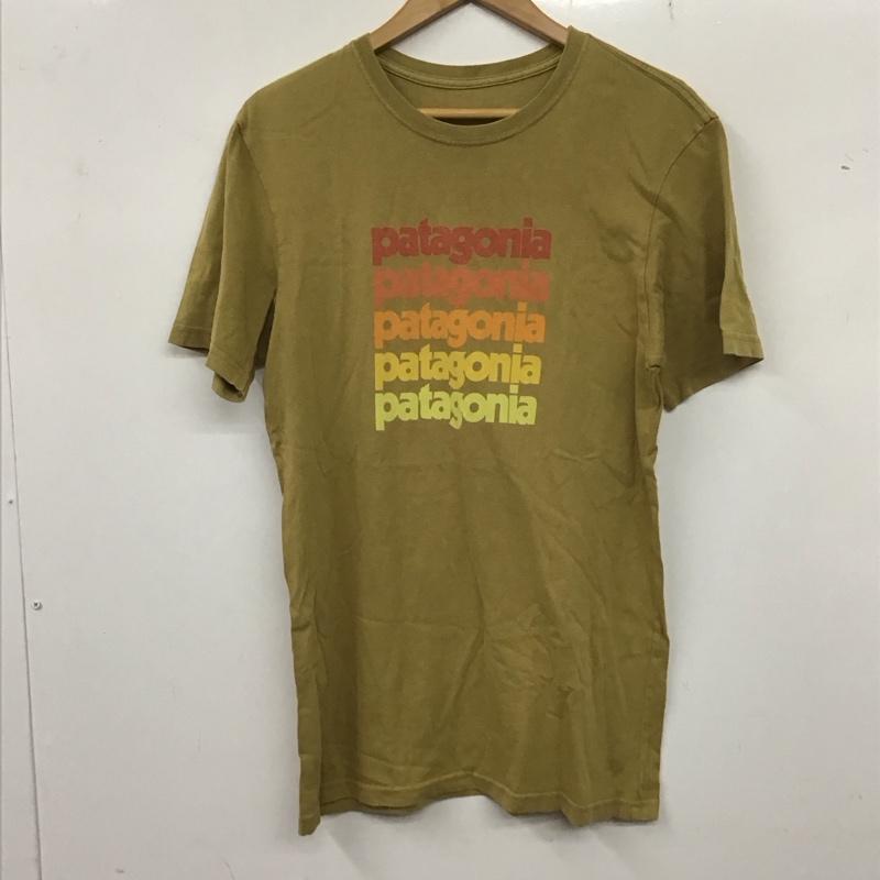 パタゴニア patagonia Tシャツ 半袖 半袖カットソー プリントTシャツ クルーネックカットソー S ロゴ、文字 カーキ / カーキ /  メンズ USED 古着 中古 10136243