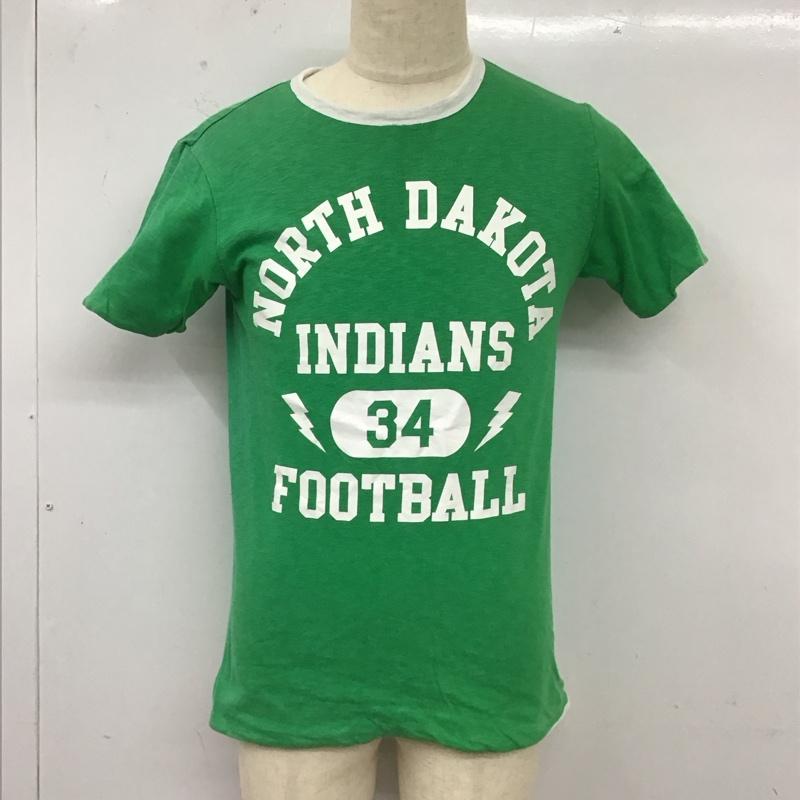 チャンピオン Champion Tシャツ 半袖 半袖カットソー プリントTシャツ クルーネックカットソー リバーシブル S プリント 白 / ホワイト / X 緑 / グリーン /  メンズ USED 古着 中古 10112821