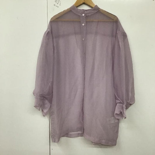 ローリーズファーム LOWRYS FARM シャツ、ブラウス 長袖 FREE 無地 紫 / パープル /  レディース USED 古着 中古 10129716