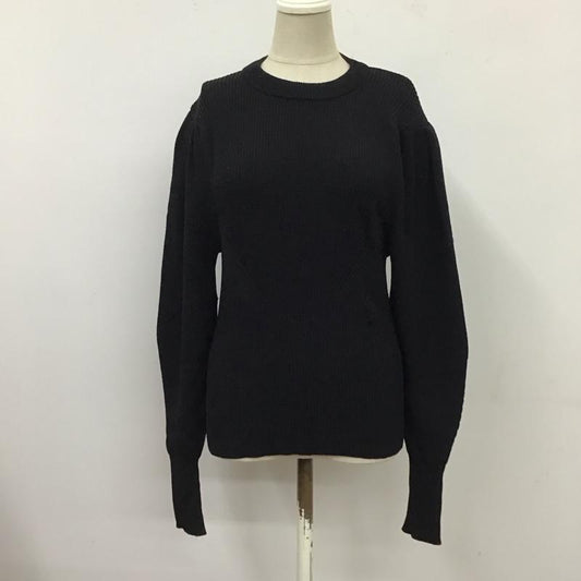 ザラ ZARA ニット、セーター 長袖 長袖ニットカットソー セーター クルーネック M 無地 黒 / ブラック /  レディース USED 古着 中古 10118514