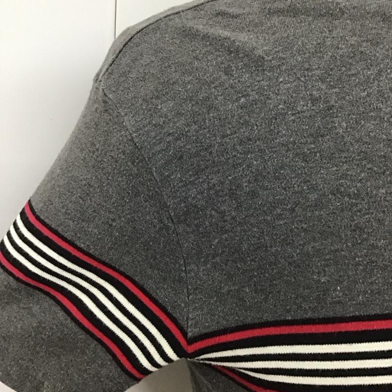 バーバリーブラックレーベル BURBERRY BLACK LABEL ポロシャツ 半袖 半袖ポロシャツ カラーシャツ 半袖カットソー 2 ロゴ、文字 灰 / グレー /  メンズ USED 古着 中古 10113109