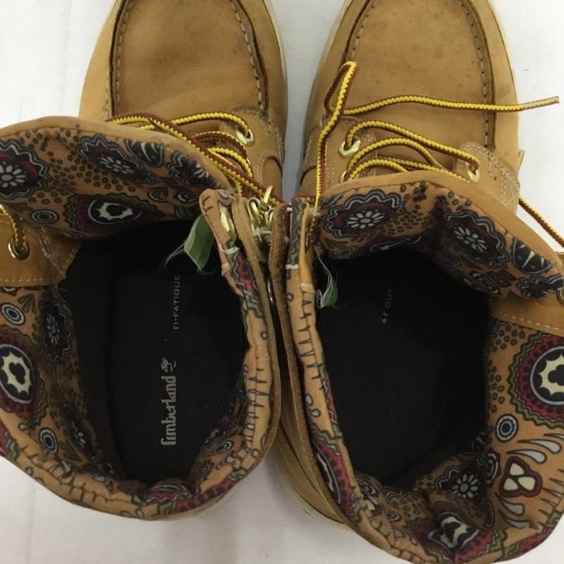 ティンバーランド Timberland ブーツ ショートブーツ 6638A 2498 26.5cm レザー 26.5cm ワンポイント キャメル / キャメル /  メンズ USED 古着 中古 10150222