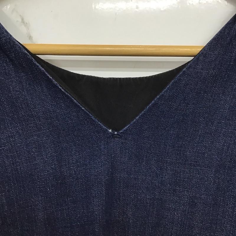 ニコアンド niko and... ワンピース ひざ丈スカート 無地 インディゴ / インディゴ /  レディース USED 古着 中古 10150409