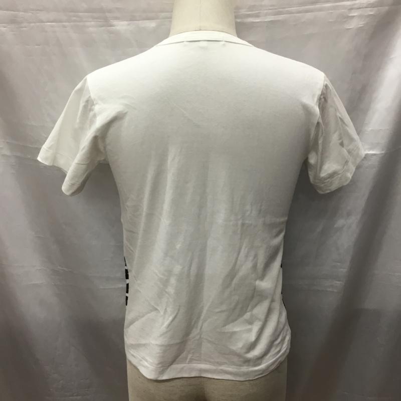 コムデギャルソン COMME des GARCONS Tシャツ 半袖 半袖カットソー プリントTシャツ クルーネックカットソー S プリント 白 / ホワイト /  メンズ USED 古着 中古 10115771