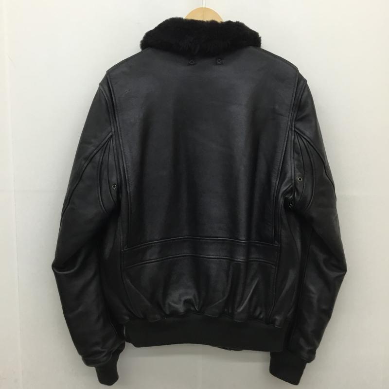 ヒューストン HOUSTON ジャケット、上着 フライトジャケット N383-20507A 42 無地 黒 / ブラック /  メンズ USED 古着 中古 10123114