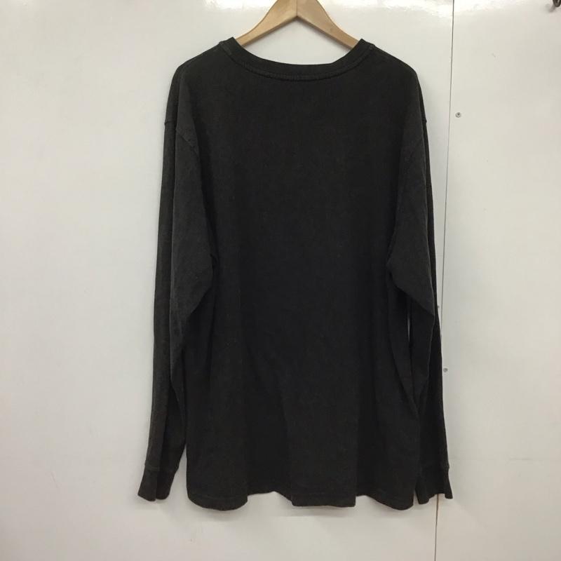 カーハート Carhartt カットソー 長袖 長袖カットソー ヘンリーネックカットソー L ロゴ、文字 黒 / ブラック /  メンズ USED 古着 中古 10143366