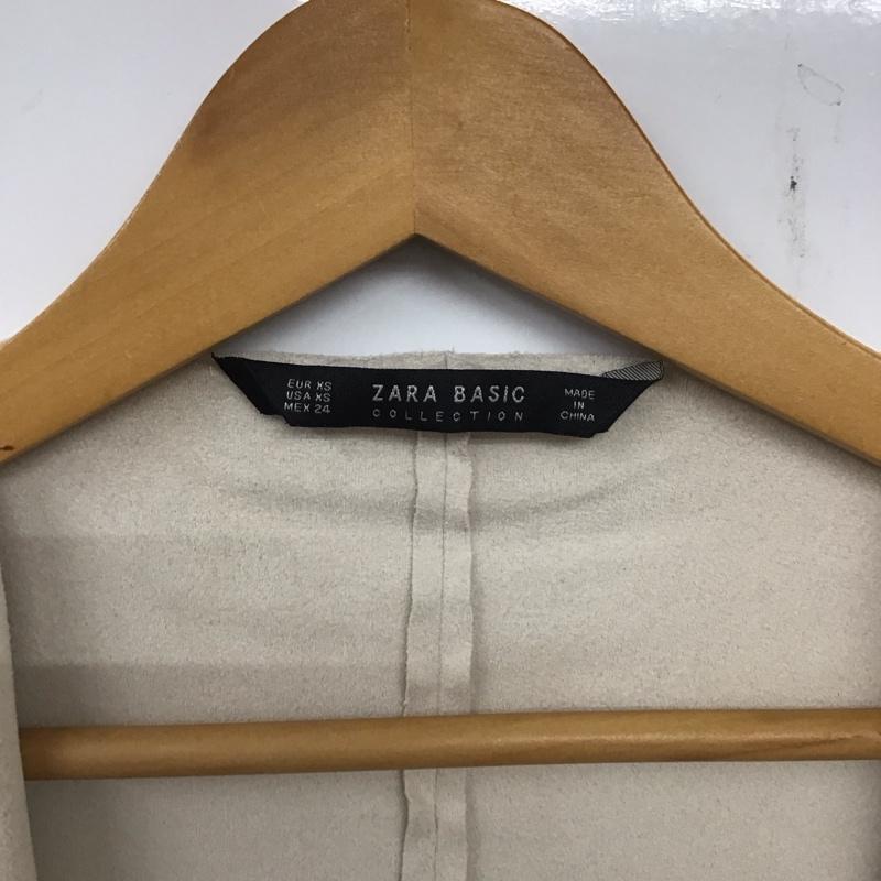 ザラベーシック ZARA BASIC カーディガン 長袖 長袖カーディガン 前開き ノーカラー XS 無地 ベージュ / ベージュ /  レディース USED 古着 中古 10136439