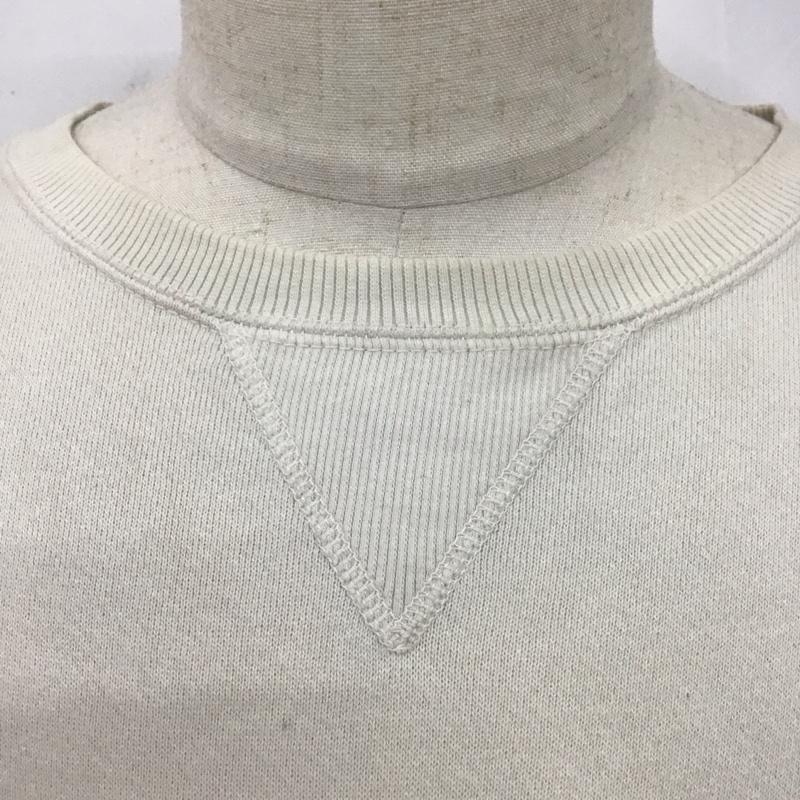 ハーレーダビッドソン Harley-Davidson トレーナー 長袖 長袖トレーナー スウェット クルーネック リブスウェットカットソー 古着 XL ロゴ、文字 ベージュ / ベージュ /  メンズ USED 古着 中古 10124109