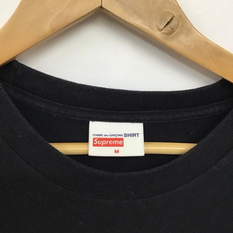 シュプリーム Supreme Tシャツ 半袖 17ss commedesgarcons shirt プリントTシャツ M ロゴ、文字 黒 / ブラック /  メンズ USED 古着 中古 10149589