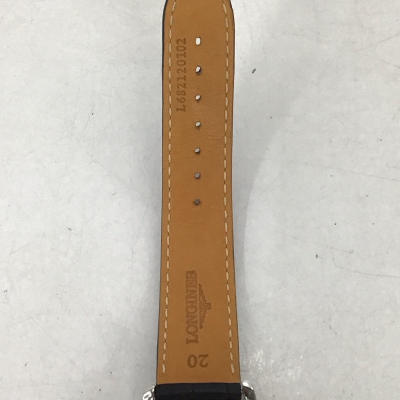 ロンジン LONGINES 腕時計 アナログ（自動巻き） レザーベルト 箱有 ロゴ、文字 黒 / ブラック /  メンズ USED 古着 中古 10134477