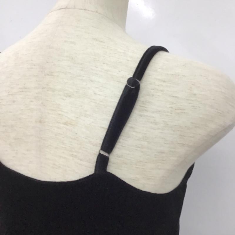 セシルマクビー CECIL McBEE セットアップ セットアップ セットアップ キャミソール ワイドパンツ 2点セット ヴェルベット M 無地 黒 / ブラック /  レディース USED 古着 中古 10138402
