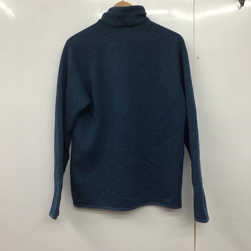 パタゴニア patagonia カットソー 長袖 25522fa17 ベターセータープルオーバー ハーフジップ M ロゴ、文字 青 / ブルー /  メンズ USED 古着 中古 10143524