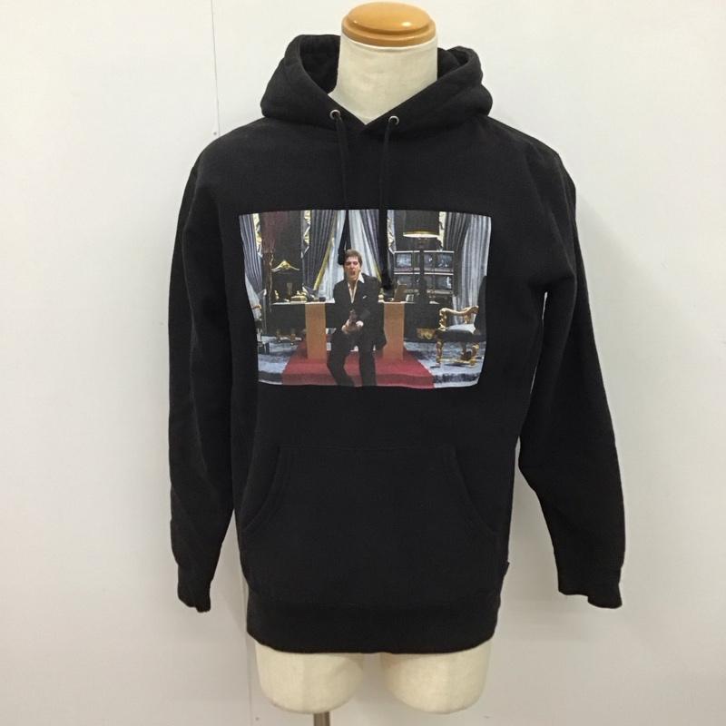 シュプリーム Supreme パーカー 長袖 17aw ScarfaceFriendHoodedSweatshir 長袖パーカー M プリント 黒 / ブラック /  メンズ USED 古着 中古 10123757