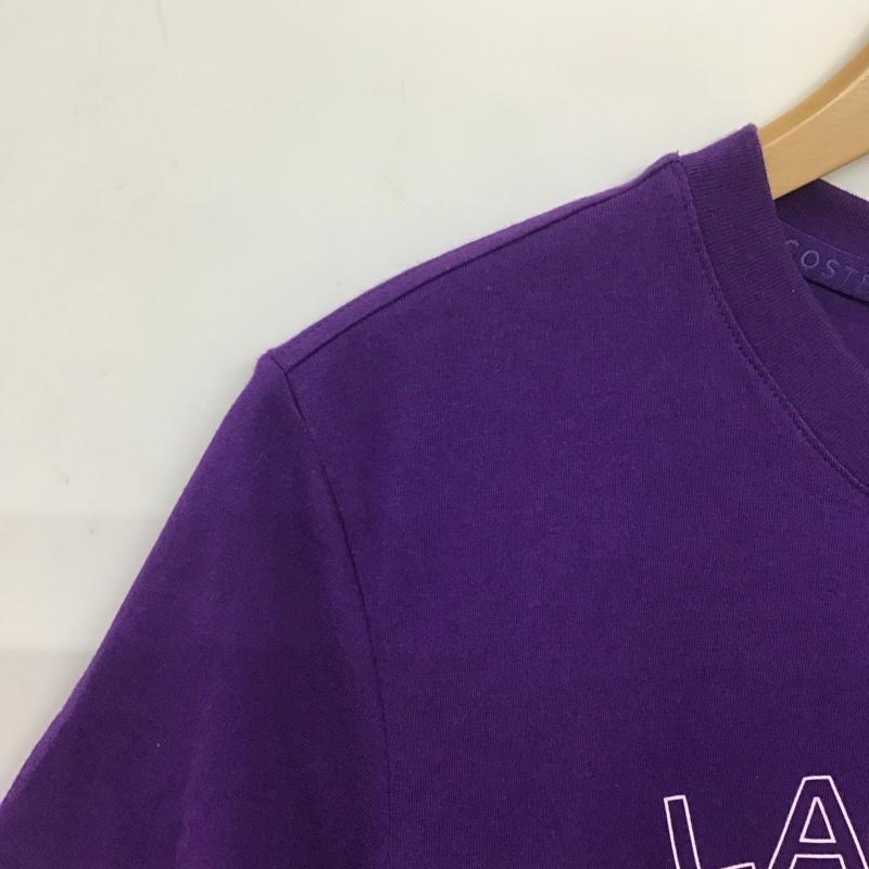 ラコステ LACOSTE Tシャツ 半袖 半袖カットソー プリントTシャツ クルーネックカットソー S ロゴ、文字 紫 / パープル /  メンズ USED 古着 中古 10138903