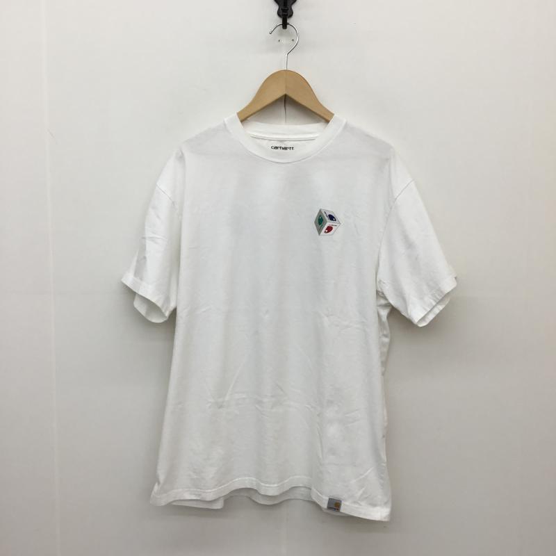 カーハート Carhartt Tシャツ 半袖 Carhartt CUBE T-shirt L プリント X ロゴ、文字 白 / ホワイト /  メンズ USED 古着 中古 10127162