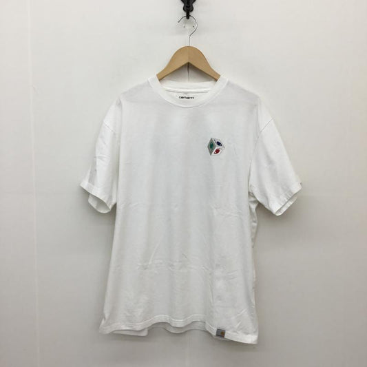 カーハート Carhartt Tシャツ 半袖 Carhartt CUBE T-shirt L プリント X ロゴ、文字 白 / ホワイト /  メンズ USED 古着 中古 10127162