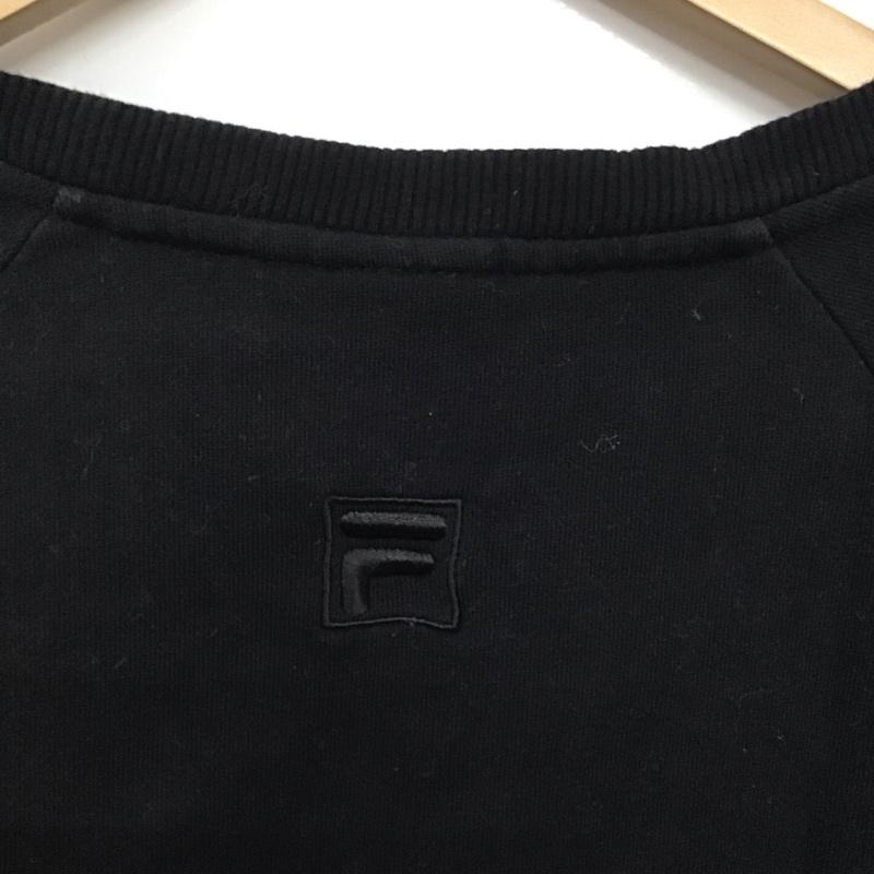 フィラ FILA トレーナー 長袖 29173C42050 E hyphen world gallery スウェット レースアップ FREE ロゴ、文字 黒 / ブラック /  レディース USED 古着 中古 10146924