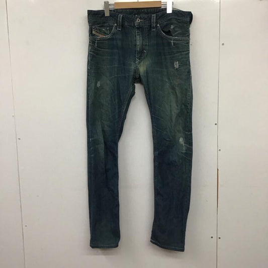 ディーゼル DIESEL パンツ デニム、ジーンズ デニムパンツ スリムパンツ カジュアルパンツ 33インチ ダメージ加工 インディゴ / インディゴ /  メンズ USED 古着 中古 10136633