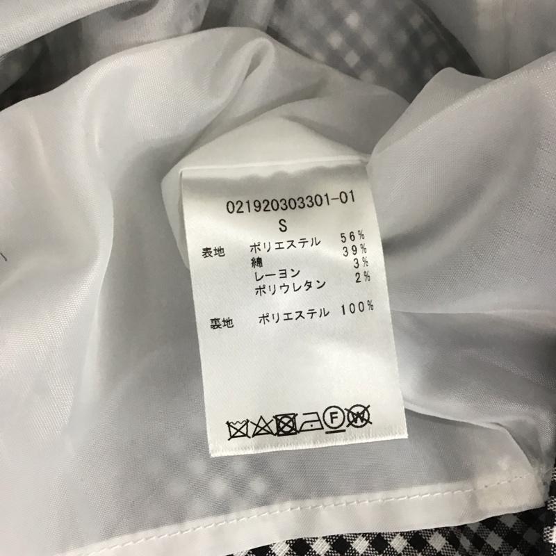 ダズリン dazzlin ワンピース ひざ丈スカート 021920303301-01 Vネックフロントボタンジャンスカ 前開きワンピース S チェック 白 / ホワイト / X 黒 / ブラック /  レディース USED 古着 中古 10110316