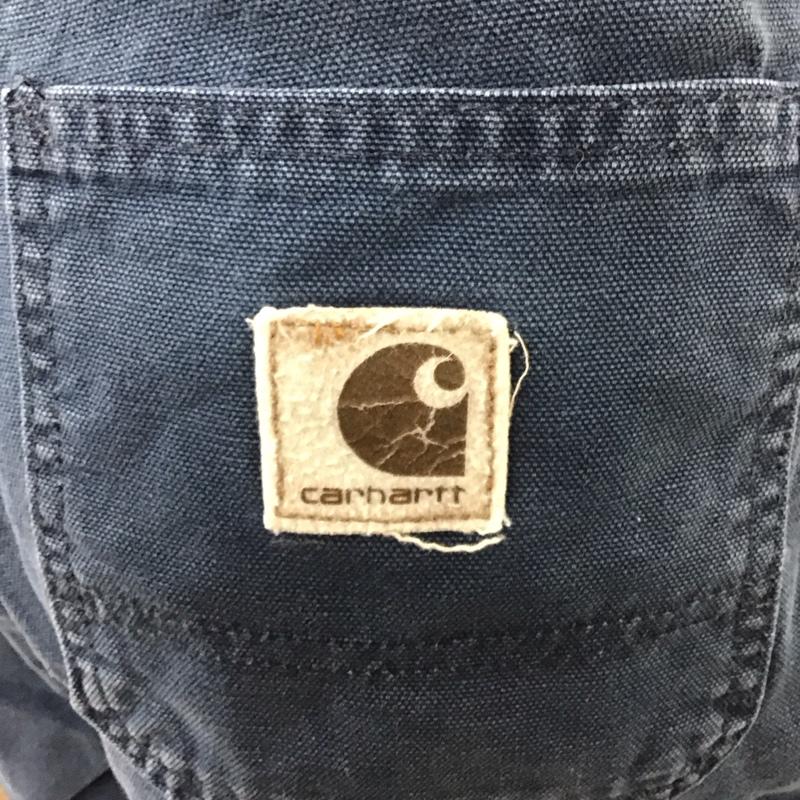 カーハート Carhartt パンツ ショートパンツ デニムショートパンツ ハーフパンツ カジュアルパンツ ロゴ、文字 紺 / ネイビー /  メンズ USED 古着 中古 10109569