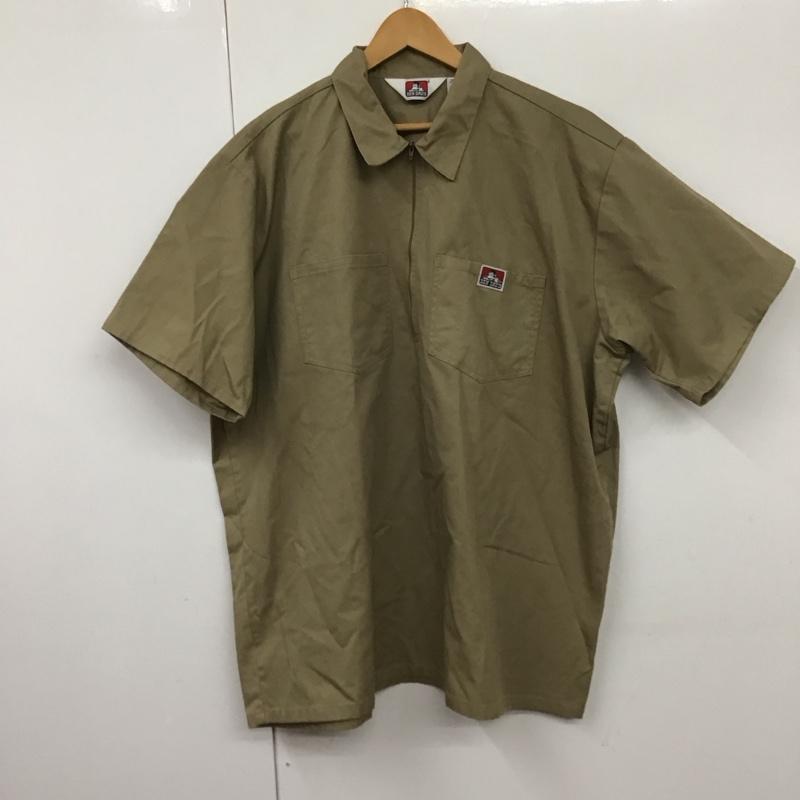 ベンデイビス BEN DAVIS シャツ、ブラウス 半袖 半袖シャツ 無地シャツ ポケットシャツ プルオーバーシャツ XXL ロゴ、文字 ベージュ / ベージュ /  メンズ USED 古着 中古 10130110