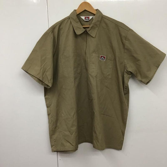 ベンデイビス BEN DAVIS シャツ、ブラウス 半袖 半袖シャツ 無地シャツ ポケットシャツ プルオーバーシャツ XXL ロゴ、文字 ベージュ / ベージュ /  メンズ USED 古着 中古 10130110