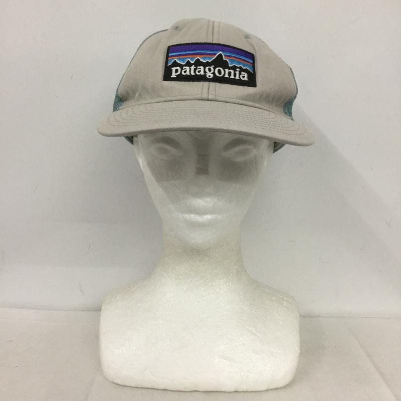 パタゴニア patagonia 帽子 キャップ メッシュキャップ ロゴ、文字 灰 / グレー / X 水色 / ライトブルー /  メンズ USED 古着 中古 10137891