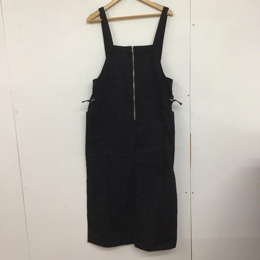 レプシィム LEPSIM サロペット・オーバーオール サロペット、オーバーオール オールインワン ジャンパースカート ロングワンピース FREE 無地 黒 / ブラック /  レディース USED 古着 中古 10147120