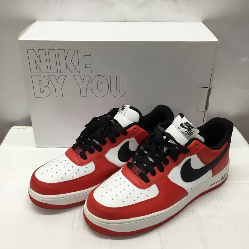 ナイキ NIKE スニーカー スニーカー AQ3778-992 BY YOU AIR FORCE1 28cm 箱有 28.0cm ロゴ、文字 白 / ホワイト / X 赤 / レッド / X 黒 / ブラック /  メンズ USED 古着 中古 10108074