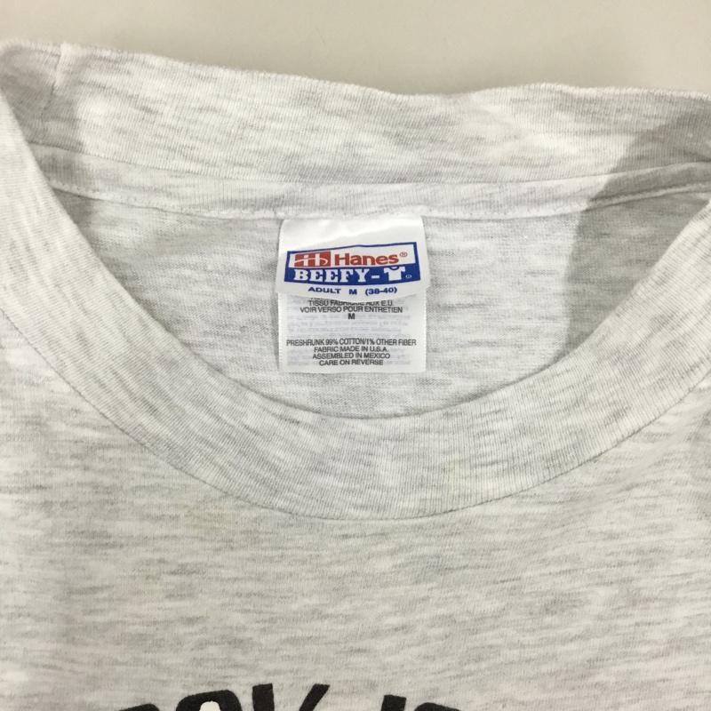 ヘインズ HANES Tシャツ 半袖 半袖カットソー プリントTシャツ クルーネックカットソー M プリント 灰 / グレー /  メンズ USED 古着 中古 10122930