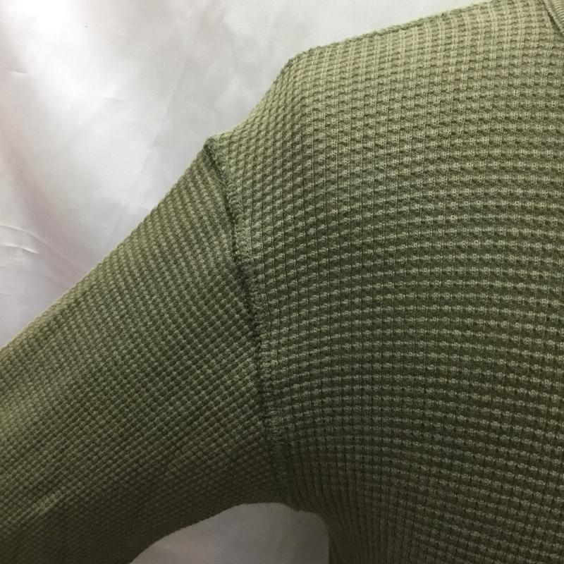 ジチピ gicipi カットソー 長袖 長袖カットソー クルーネックカットソー ロングスリーブカットソー ワッフルカットソー 3 無地 カーキ / カーキ /  メンズ USED 古着 中古 10114126
