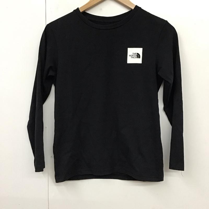 ザノースフェイス THE NORTH FACE Tシャツ 長袖 ロングスリーブ スモールスクエアロゴティー キッズ 150cm 150cm プリント 黒 / ブラック /  ボーイズ USED 古着 中古 10118096