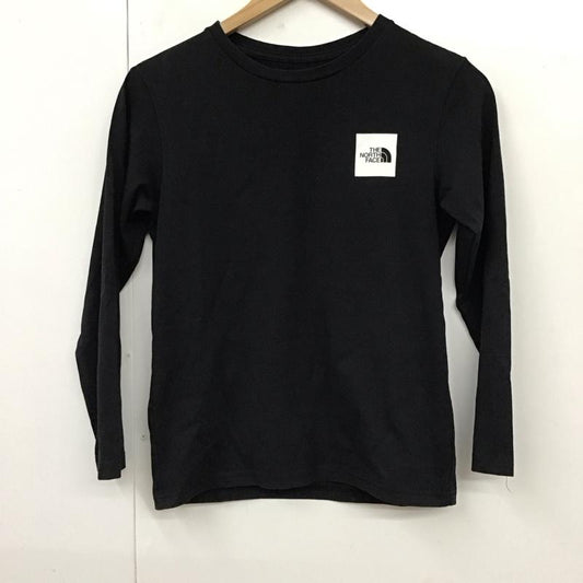 ザノースフェイス THE NORTH FACE Tシャツ 長袖 ロングスリーブ スモールスクエアロゴティー キッズ 150cm 150cm プリント 黒 / ブラック /  ボーイズ USED 古着 中古 10118096