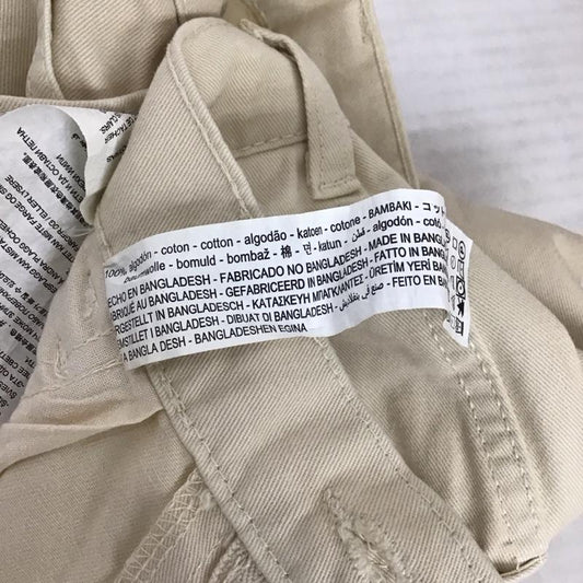 ザラ ZARA パンツ ワークパンツ、ペインターパンツ 5520 225 712 カーゴパンツ 無地 アイボリー / アイボリー /  レディース USED 古着 中古 10119630
