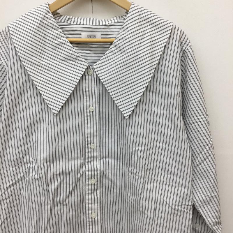 ローリーズファーム LOWRYS FARM シャツ、ブラウス 長袖 FREE ストライプ 白 / ホワイト /  レディース USED 古着 中古 10134399