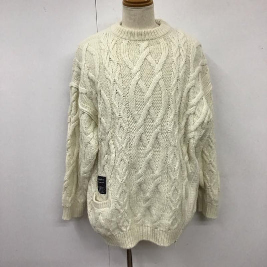 ジーユー GU ニット、セーター 長袖 351-338473 UNDERCOVER ケーブルニットサイドジップ 長袖ニット セーター XL 総柄 白 / ホワイト /  メンズ USED 古着 中古 10119497