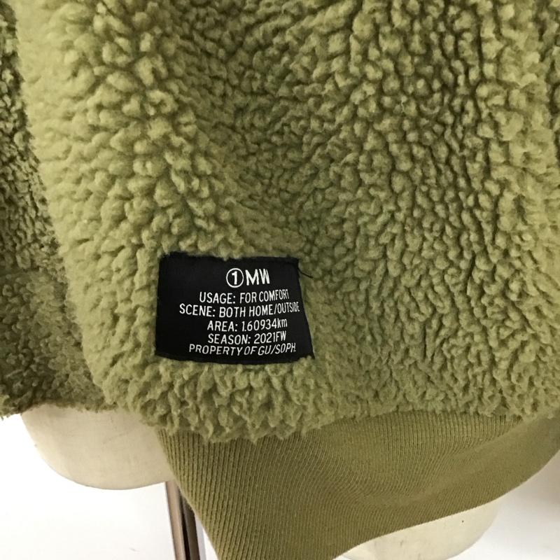 ジーユー GU ジャケット、上着 ジャンパー、ブルゾン 341-340991 フリースジャケット ジップアップジャケット XL 無地 カーキ / カーキ /  メンズ USED 古着 中古 10119039