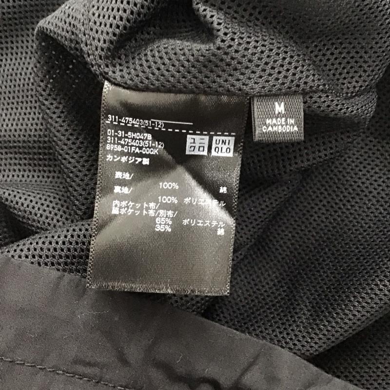 ユニクロ UNIQLO ジャケット、上着 ジャケット、ブレザー 311-475403 ショートブルゾン カラージャケット アウター M 無地 黒 / ブラック /  メンズ USED 古着 中古 10140723