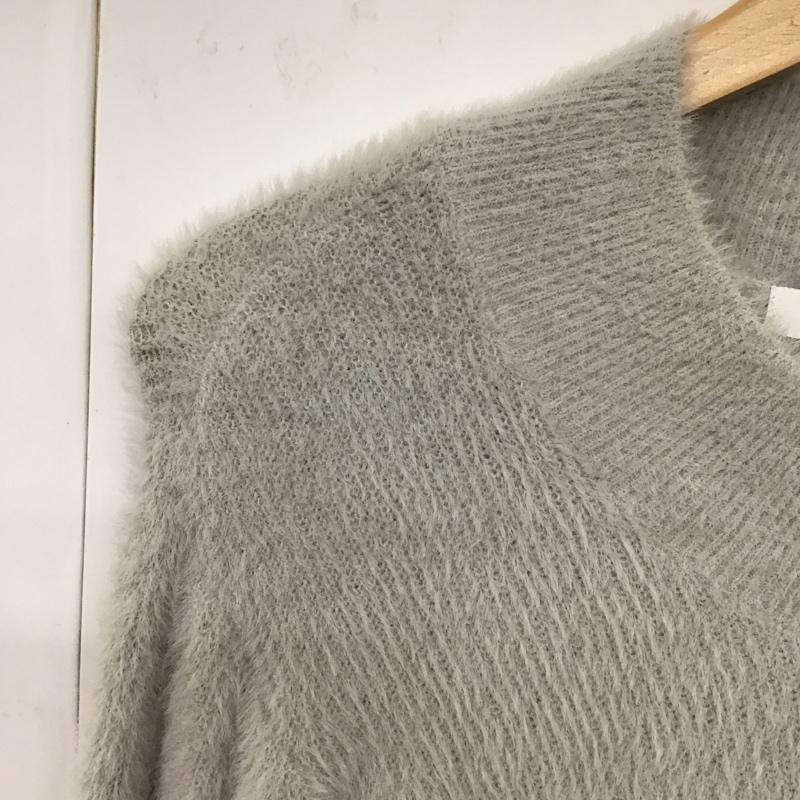 ジーナシス JEANASIS ニット、セーター 長袖 JS064118CF ネコヤーンクルーネックプルオーバー FREE 無地 灰 / グレー /  レディース USED 古着 中古 10131178